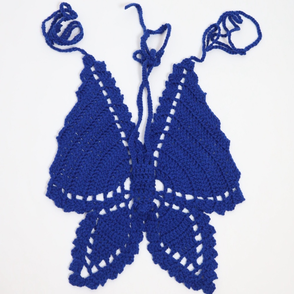Handmade crochet butterfly top 🦋